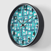 世紀中頃の長方形を開モダンく 壁時計 (傾斜)