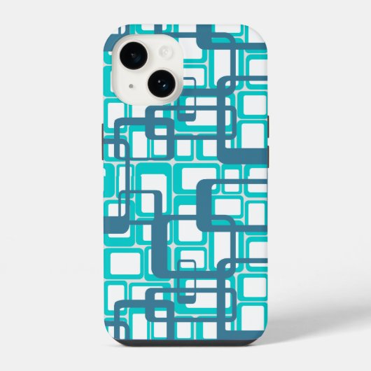 世紀中頃の長方形を開モダンく iPhoneケース (裏面)