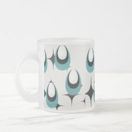 世紀中頃の青い形モダン フロストグラスマグカップ