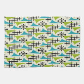 世紀中頃モダンの原子年代 キッチンタオル (横)