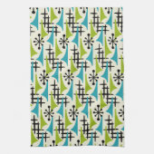 世紀中頃モダンの原子年代 キッチンタオル (縦)