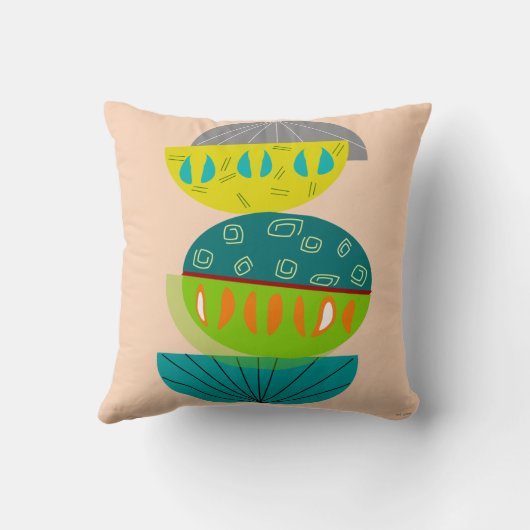 世紀中頃モダンの枕楕円のパターン#75 クッション (裏面)