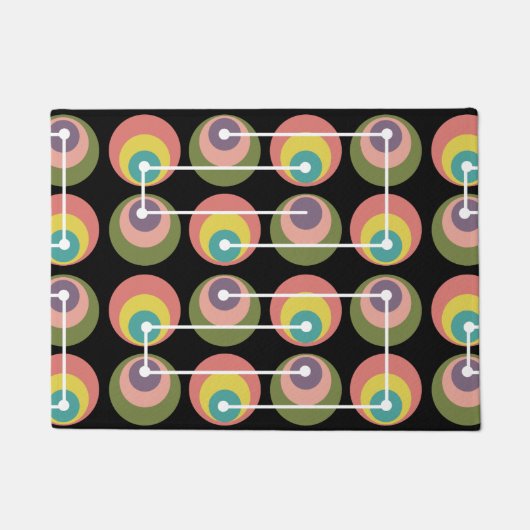 世紀中頃数々のの円色 ドアマット (正面)