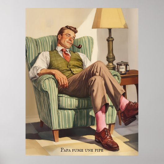 世紀半ばくつろぎ – 紳士の休息 ポスター (正面)