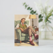 世紀半ばくつろぎ – 紳士の休息 ポストカード (スタンド正面)