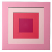 世紀半ばによって層にされる正方形-ピンクおよびワイン タイル (正面)