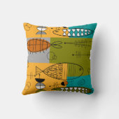 世紀半ばのお洒落な魚の芸術II クッション (裏面)