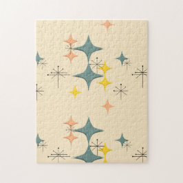 世紀半ばのカスタムなモダンなEamesの原子スターバスト ジグソーパズル