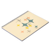 世紀半ばのカスタムなモダンなEamesの原子スターバスト ノートブック (左側)