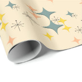 世紀半ばのカスタムなモダンなEamesの原子スターバスト ラッピングペーパー (ロールコーナー)