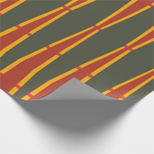 世紀半ばのクリスマスモダン ラッピングペーパー (角)