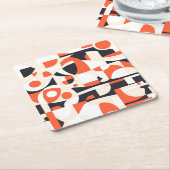 世紀半ばのコースターモダンス スクエアペーパーコースター (アングル)