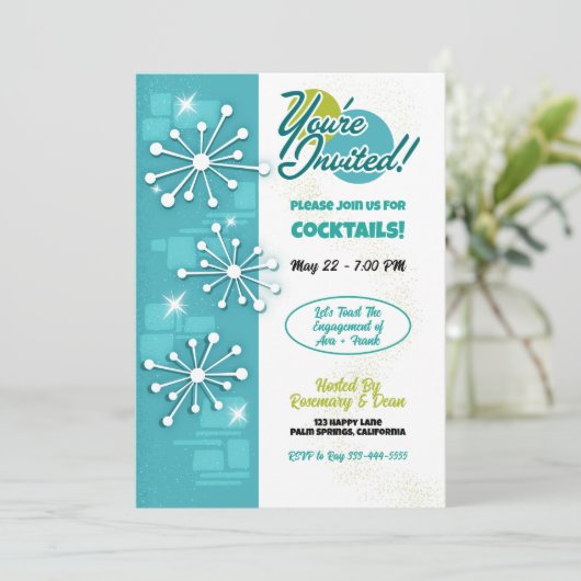 世紀半ばのスプーモダンチンパーティの招待状 招待状 (スタンド正面)