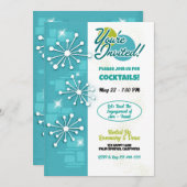 世紀半ばのスプーモダンチンパーティの招待状 招待状 (正面/裏面)