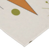 世紀半ばのダイヤモンドパターン緑およびクリーム テーブルクロス (アングル)