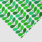 世紀半ばのデンマークの葉、エメラルドおよびライムグリーン 薄葉紙 (詳細)