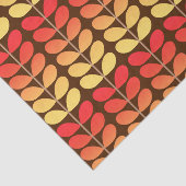 世紀半ばのデンマークの葉、ブラウン、オレンジ及び金ゴールド 薄葉紙 (詳細)