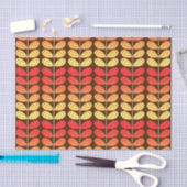 世紀半ばのデンマークの葉、ブラウン、オレンジ及び金ゴールド 薄葉紙 (クラフト)