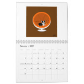 世紀半ばのブギウギのカレンダーの2015年の*reprinted* カレンダー (2月 2027)
