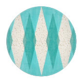 世紀半ばのモダンでアーガイル柄のなまな板 カッティングボード (正面)