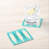 世紀半ばのモダンでアーガイル柄のな懸命の紙のコースター スクエアペーパーコースター (インサイチュ)