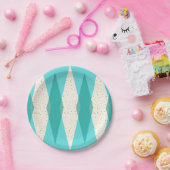 世紀半ばのモダンでアーガイル柄のな紙皿 ペーパープレート (パーティー)