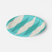 世紀半ばのモダンでアーガイル柄のな紙皿 ペーパープレート (アングル)