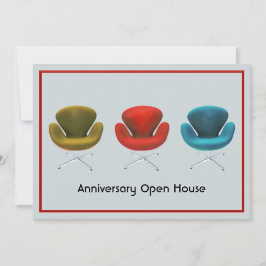 世紀半ばのモダンでカスタマイズ可能な特別なイベント 招待状 (正面)