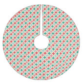 世紀半ばのモダンでパーソナライズな木のスカート ブラッシュドポリエステルツリースカート (正面)