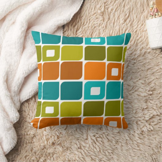 世紀半ばのモダンで幾何学的なパターン クッション (ブランケット)