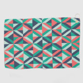 世紀半ばのモダンで幾何学的なパターン ゴルフタオル (横)