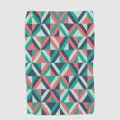 世紀半ばのモダンで幾何学的なパターン ゴルフタオル (正面)