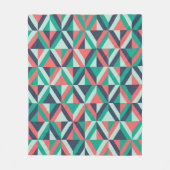 世紀半ばのモダンで幾何学的なパターン フリースブランケット (正面)