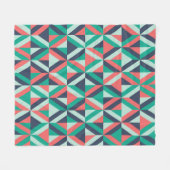 世紀半ばのモダンで幾何学的なパターン フリースブランケット (正面(横))