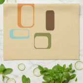 世紀半ばのモダンで幾何学的な正方形 キッチンタオル (折り畳み)