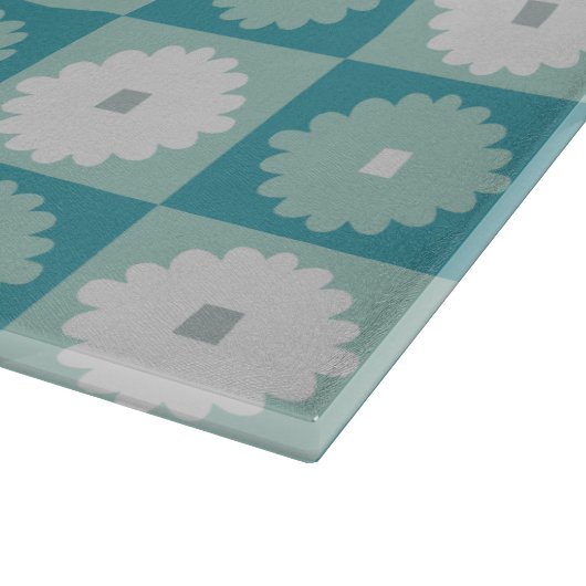 世紀半ばのモダンで幾何学的な花のまな板 カッティングボード (角)