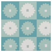 世紀半ばのモダンで幾何学的な花の綿織物 ファブリック (クローズアップ)