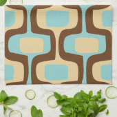 世紀半ばのモダンで幾何学的なsquiggly形 キッチンタオル (折り畳み)