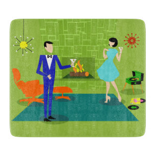 世紀半ばのモダンなカップルのまな板 カッティングボード