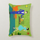 世紀半ばのモダンなカップルのアクセントの枕 アクセントクッション (正面(垂直))