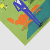 世紀半ばのモダンなカップルのティッシュペーパー 薄葉紙 (詳細)