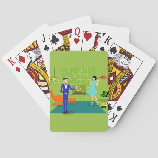 世紀半ばのモダンなカップルのトランプ トランプ (裏面)