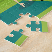 世紀半ばのモダンなカップルのパズル ジグソーパズル (側面)