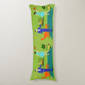 世紀半ばのモダンなカップルの抱き枕 ボディピロー (正面縦)