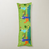 世紀半ばのモダンなカップルの抱き枕 ボディピロー (裏面 (縦))