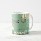 世紀半ばのモダンなグラフィック・デザインのコーヒー・マグ コーヒーマグカップ (正面右)
