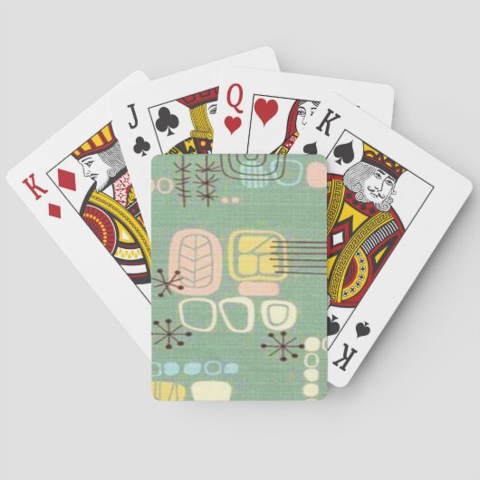 世紀半ばのモダンなグラフィック・デザインのトランプ トランプ (裏面)