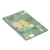 世紀半ばのモダンなグラフィック・デザインのノート ノートブック (右側)