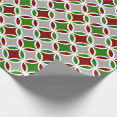 世紀半ばのモダンなスタイルの休日の円 ラッピングペーパー (角)