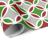 世紀半ばのモダンなスタイルの休日の円 ラッピングペーパー (ロールコーナー)